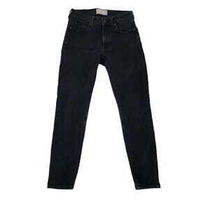 Everlane Mid-Rise Skinny Jeans Stretch Washed Black Denim size 25 Ankle